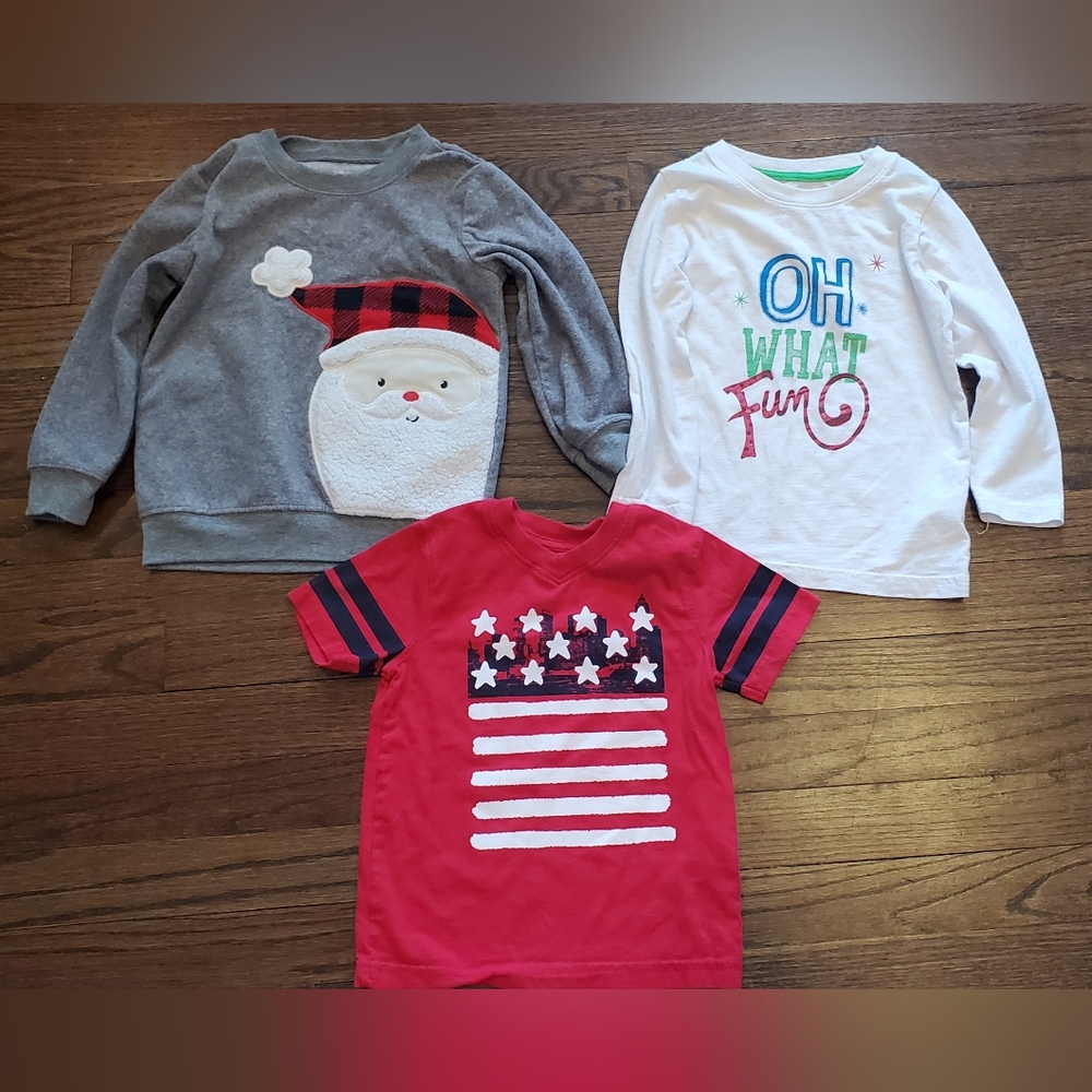 Lot of Toddler Holiday Shirts- Size 3T